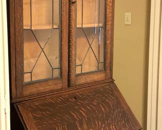 Antique barley twist secretary