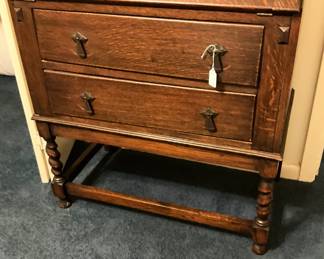 Antique barley twist secretary