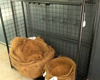 Sports equipment organizer; coconut plant basket liners