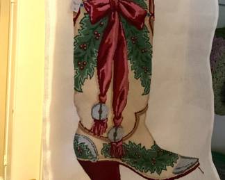 Needlepoint boot