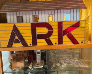 Stained glass Noah’s ark