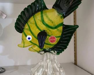 Murano Art Glass Fish Sculpture 