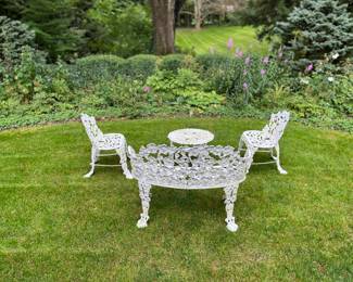 Lovely cast garden tea set 
