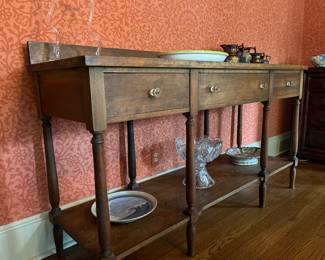 Antique server 
Item Location
Dining Room  