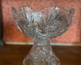 Beautiful cut-glass compote 
Item Location
Dining Room 