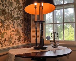 Bouilloite Lamp on accent table 
Item Location
Main Floor Back Room 