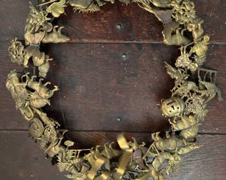 Amazing vintage Dresden metal wreath 
Item Location
Entryway 