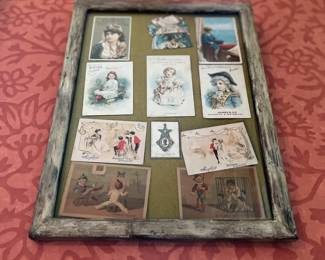 Framed antique postcards 
Item Location
Dining Room 