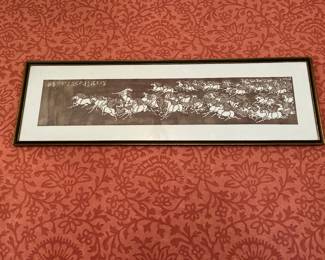 Framed Chinese wild horses 
Item Location
Dining Room 