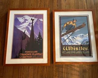 Vintage framed skiing prints 
Item Location
Upstairs Hallway 