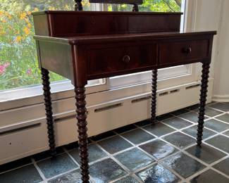 Vanity on spindled legs 
Item Location
Main Floor Living Room 