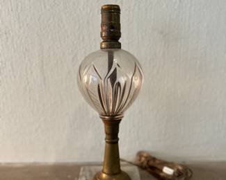 Small brass lamp on marble base 
Item Location
Living Room 