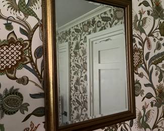 Gilded accent mirror 
Item Location
Main floor back room 