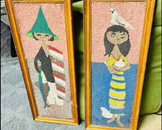 Mid Mod gravel art pieces 