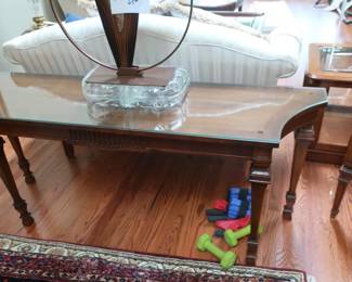 Library  table  with  curved  sides               60"  x  15"