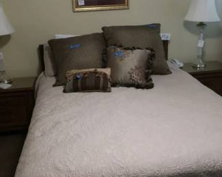 Queen  size  bed-  part  of  bedroom  set.