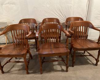The Sikes Company Philadelphia Pa - Set of 6 Bankers Chairs