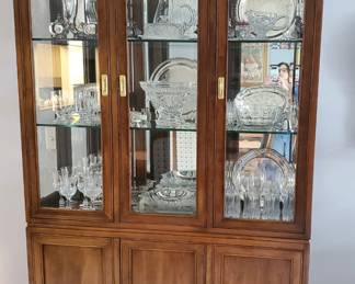 Ethan Allen Canova Campaign Style China Cabinet 