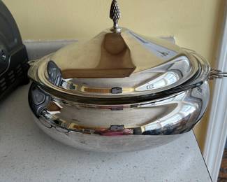 International Silver Vintage Silver Plate Large Covered Casserole with Insert 