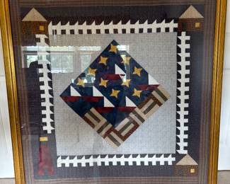 HARBOR TOWN PATCHWORK & BLOCK VINTAGE QUILT
