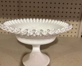 Fenton silver crest compote