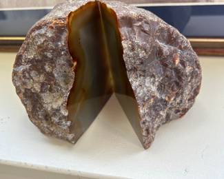Agate bookends