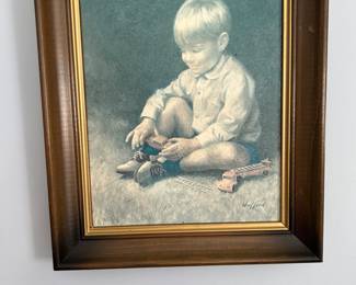 Hufford Boy Trucks Girl Dolls Bernard Picture Co Prints Litho