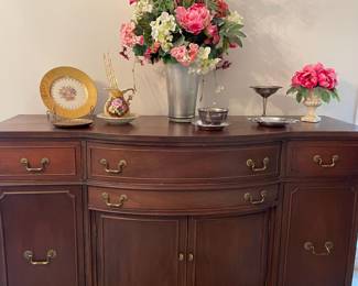 Mahogany bow front buffet