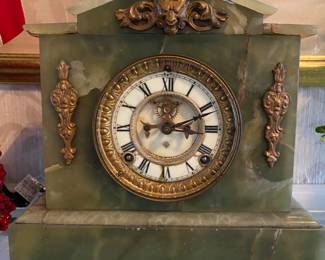 #Antique marble clock