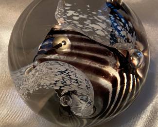 hand blown Scotland paper weight