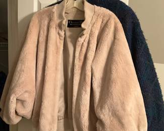 Vintage Christian Dior Pret A Porter Fourrure  Bat Wing Fur Coat-$750
