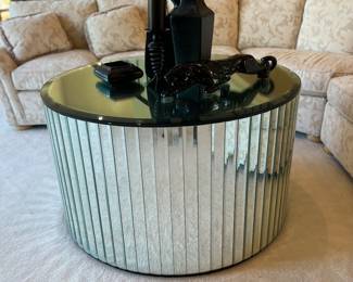 Mirrored Drum Table 