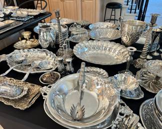 Tons of Silver Serving Dishes