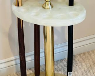 Marble Billiard Cue Stick Stand