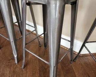 Modern Metal Bar Stools Set of 4