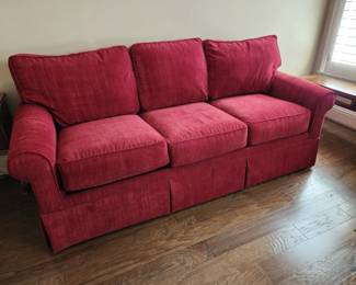 This sofa has a device to increase or decrease the amount of air in the seat and back cushions.