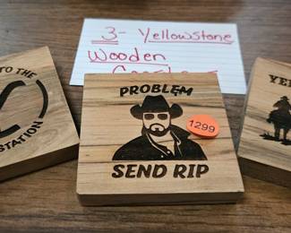 YELLOWSTONE WOODEN COASTERS