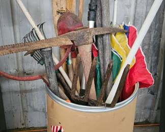 LOT OF YARD TOOLS