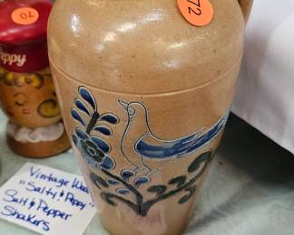 HAND PAINTED STONEWARE JUG