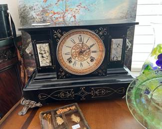 Gorgeous Ansonia mantle clock w/ key
