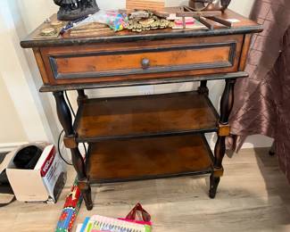 Vintage 2-shelf table w/ drawer