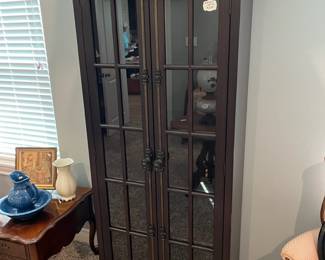 Wonderful French door display case w/ full length door latches - very uique!