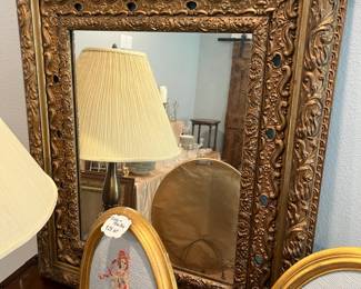 Exquisite antique "double-framed" mirror