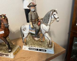 A pair of "Pancho Villa Tequila" decanters. This one is General Robert E. Lee (be sure to salute!)