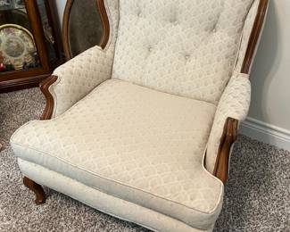 Comfy low-back wing chair