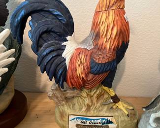 Rooster decanter "Ski Country" Bourbon Whiskey