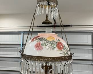 GLORIOUS!  Hanging oil lamp by SW "Little Giant". Everything is there!
