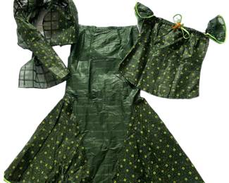 African Coordinated Set Camisole, Fishtail Skirt, Matching Shawl$150