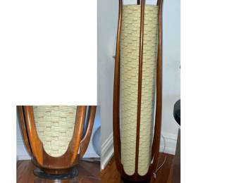 Modeline Lamp Company Sculptural Walnut Floor Lamp