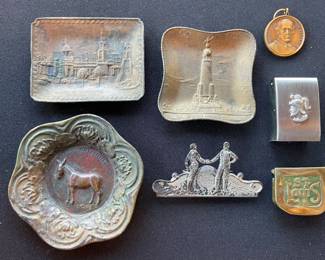 Bottom left 1904 World's Fair souvenir dish